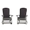 Flash Furniture Gray Adirondack Rockers - Gray Cushions, 2PK 2-JJ-C14705-CSNGY-GY-GG - alternate 2
